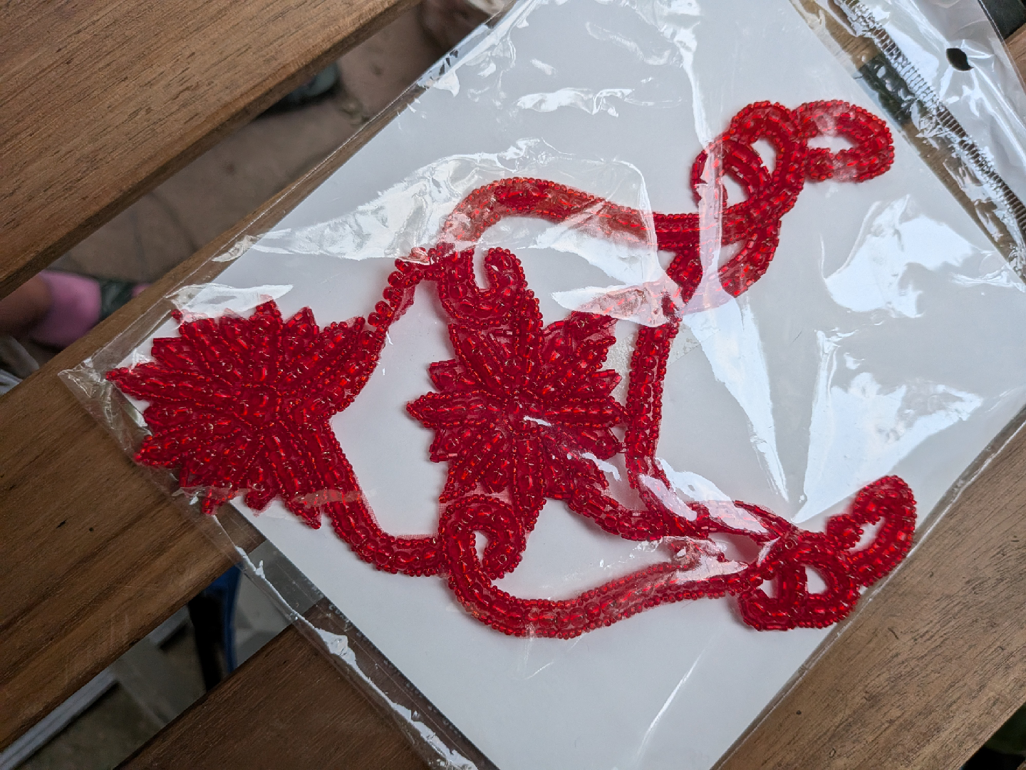 Red Beaded Applique - photo 4