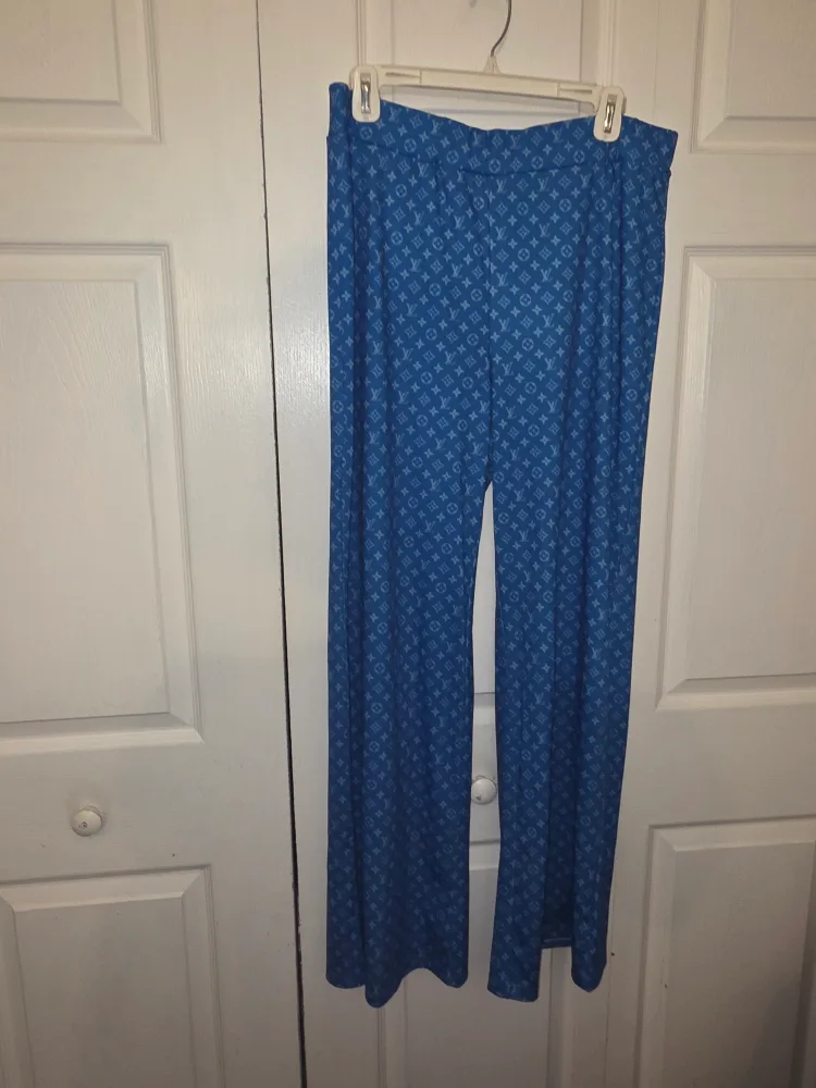 Louis Vuitton Inspired Pant Set - Blue thumbnail
