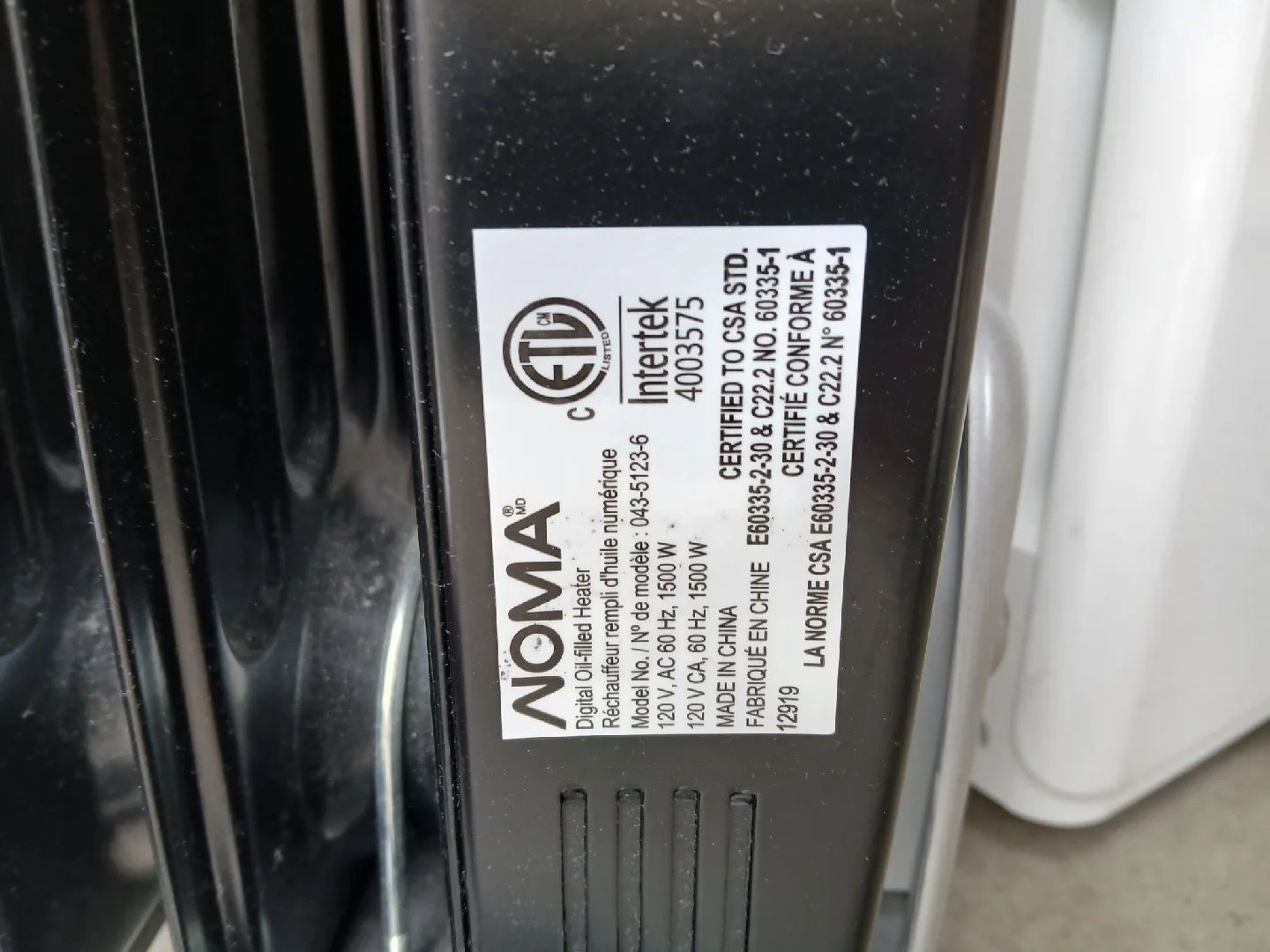 Noma digital oil-filled heater 🏠Dufferin & Eglinton image indicator(5)