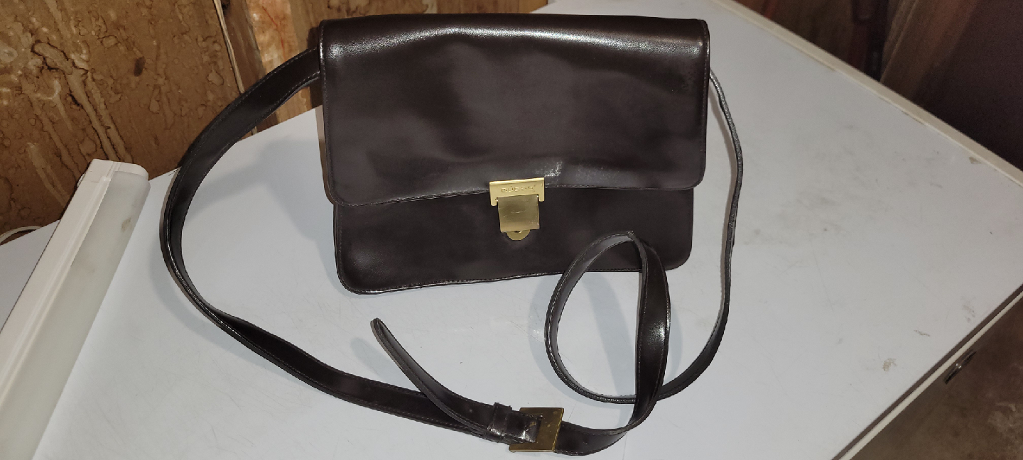 Vintage Y2K Guess Brown Metal Buckle Handbag Woman's Cross Body - photo 2