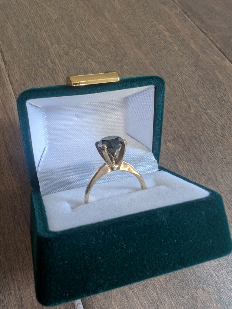 Brand New 10K Yellow Gold Black Diamond Ring For Sale - photo 4