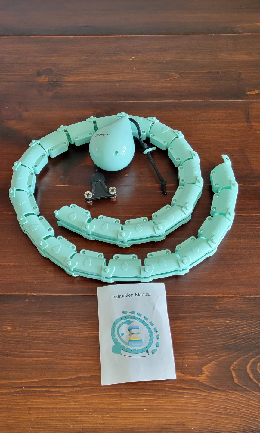 Weighted Hula Hoop - 47 inch, Cyan thumbnail
