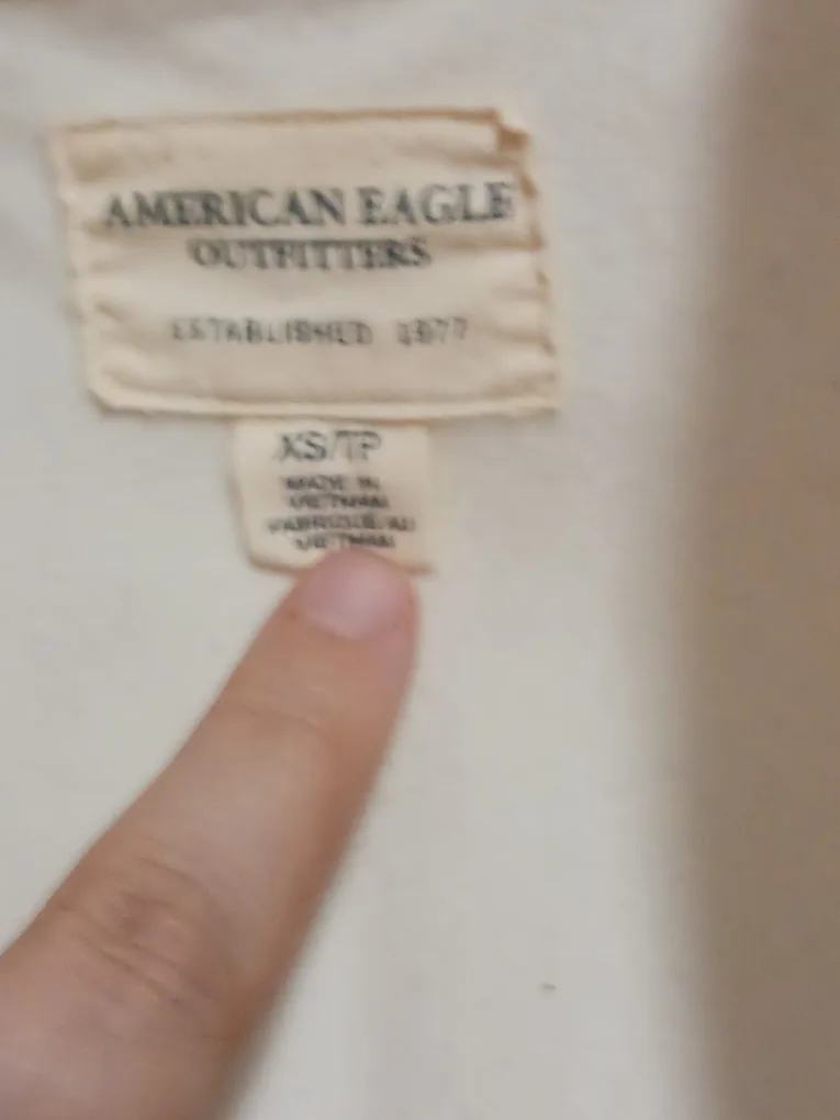 American Eagle White & Green Track Jacket image indicator(3)