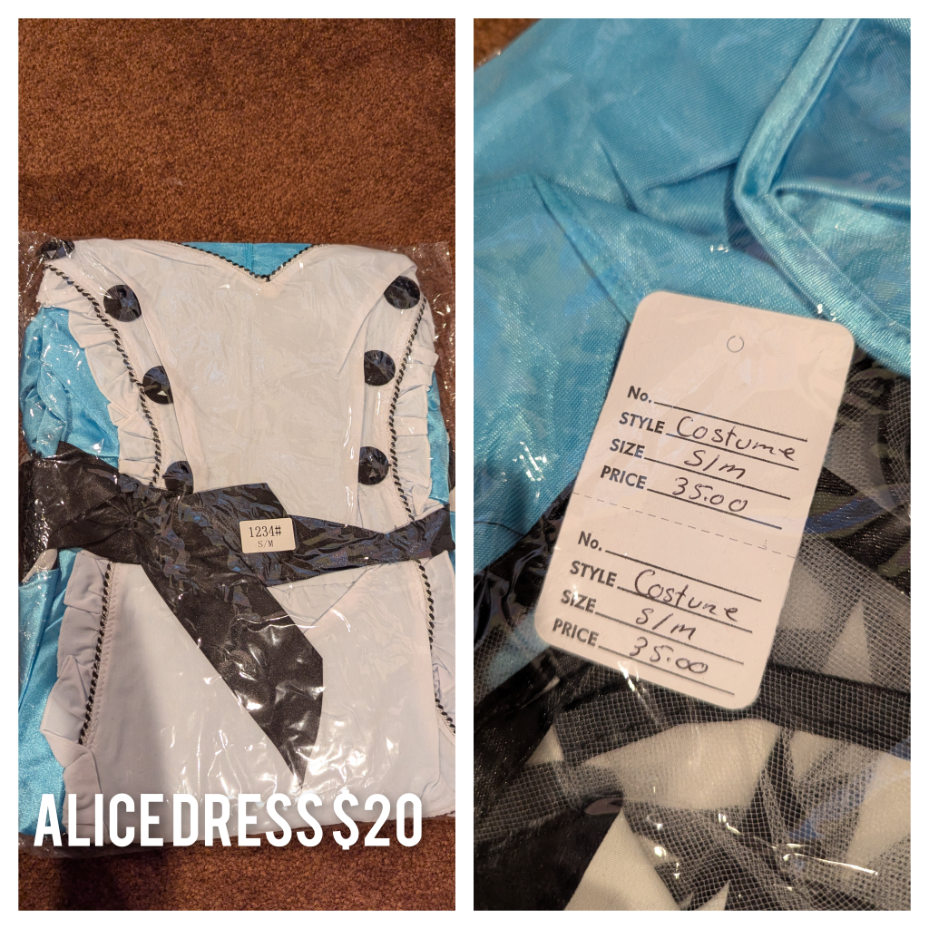 Costumes available: sizes variety