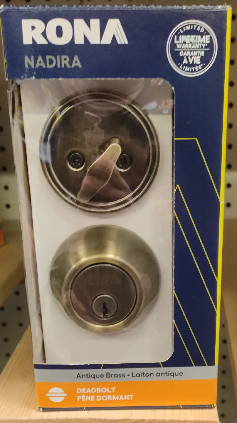Rona Nadira Antique Brass Deadbolt Lock image indicator(2)