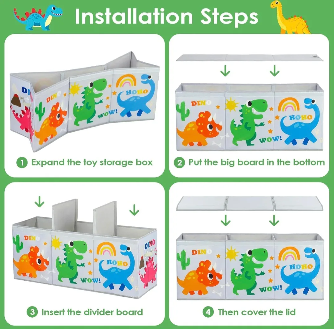 Extra Large Storage Box with Flip Lid, Collapsible image indicator(7)