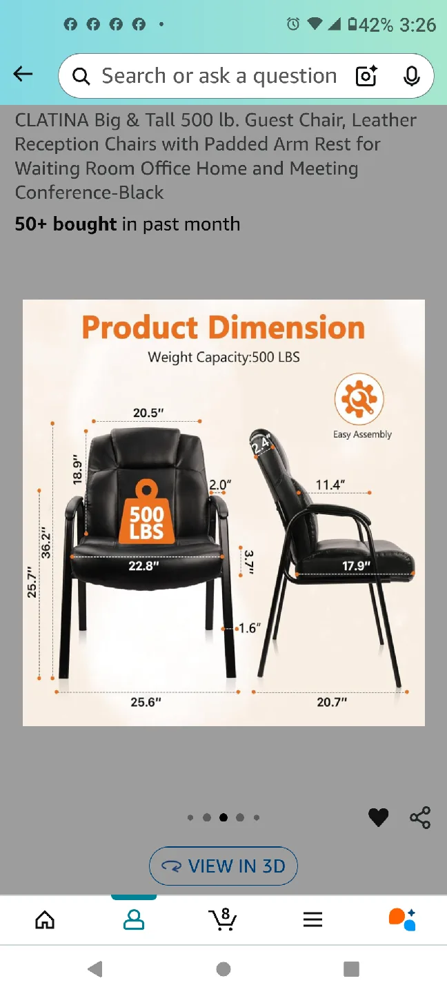 CLATINA Big & Tall Guest Chair 🥕 image indicator(3)