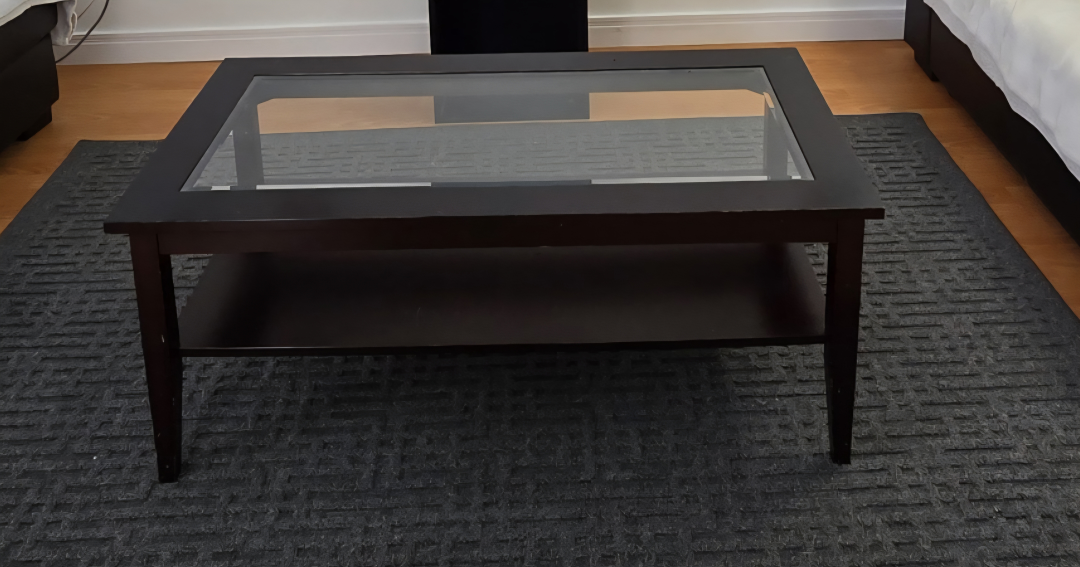 Glass Top Coffee Table - Dark Brown - photo 2