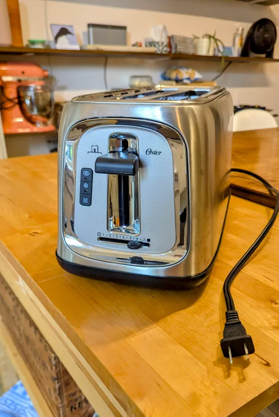 Oster 4 Slice Long Slot Toaster, Stainless Steel thumbnail