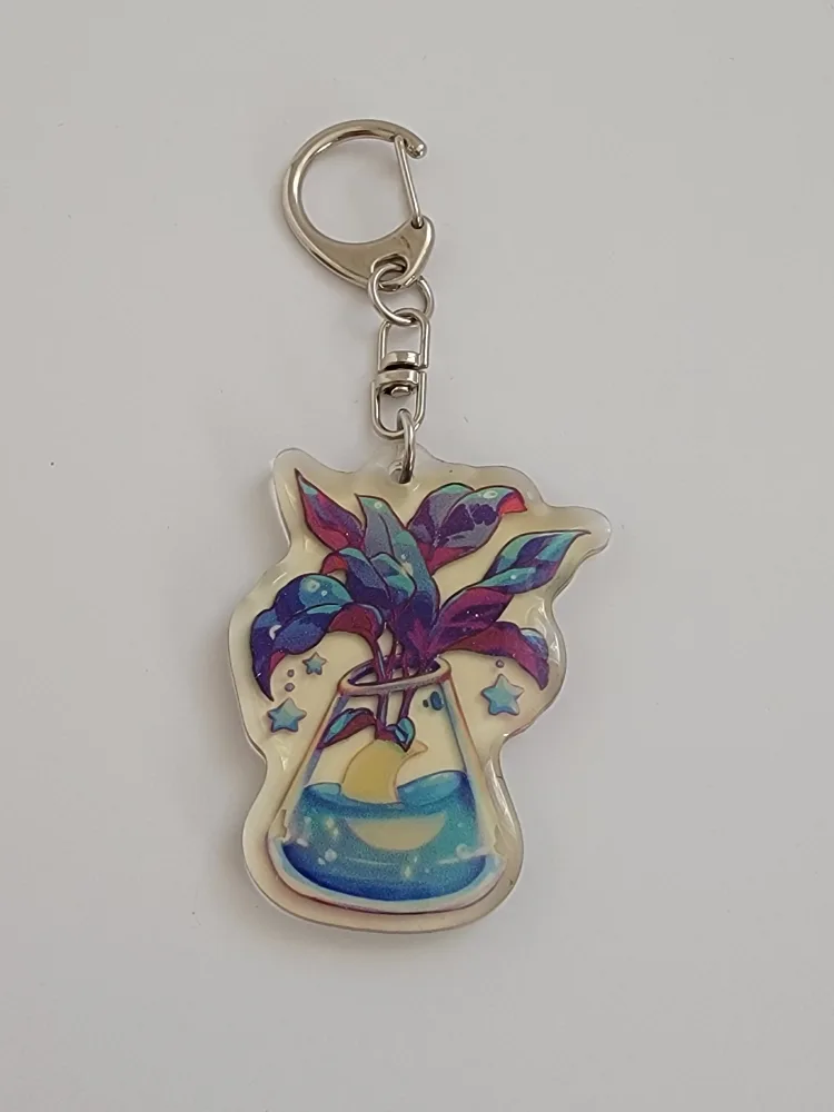 Plant in Beaker Keychain thumbnail