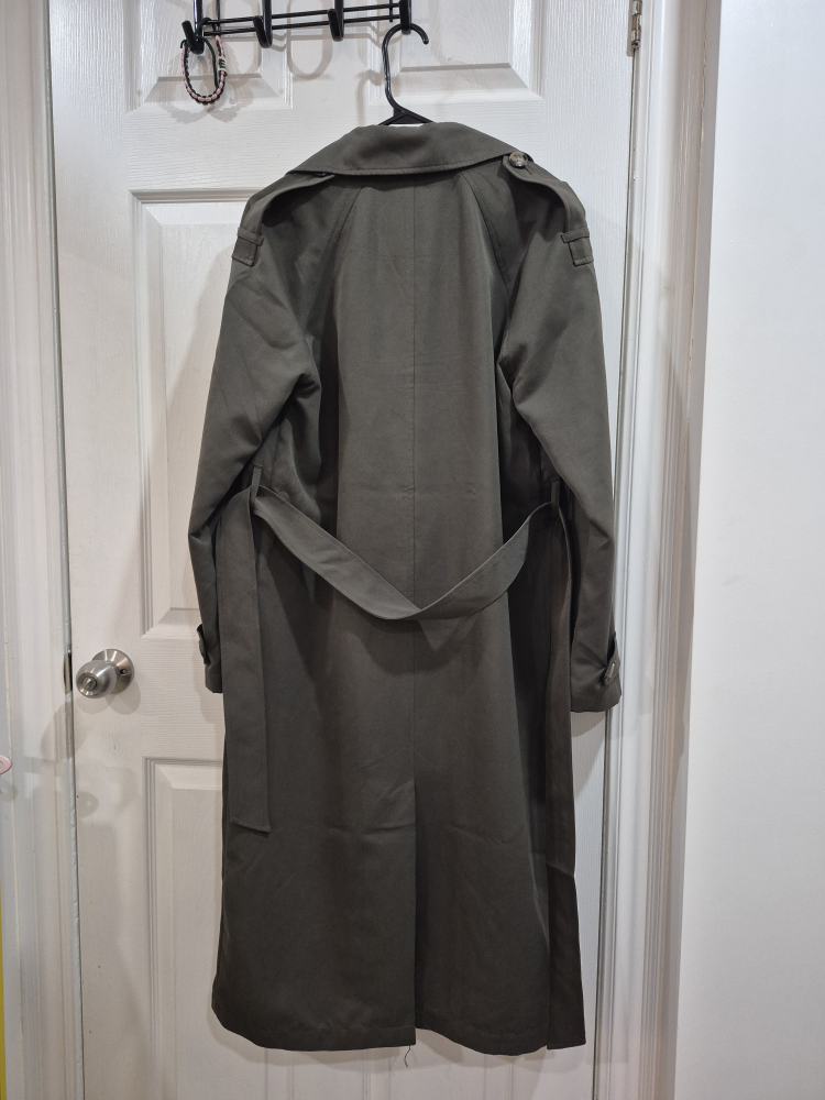 Brand New Reitmans Black Olive Trench Coat - Size S - photo 3