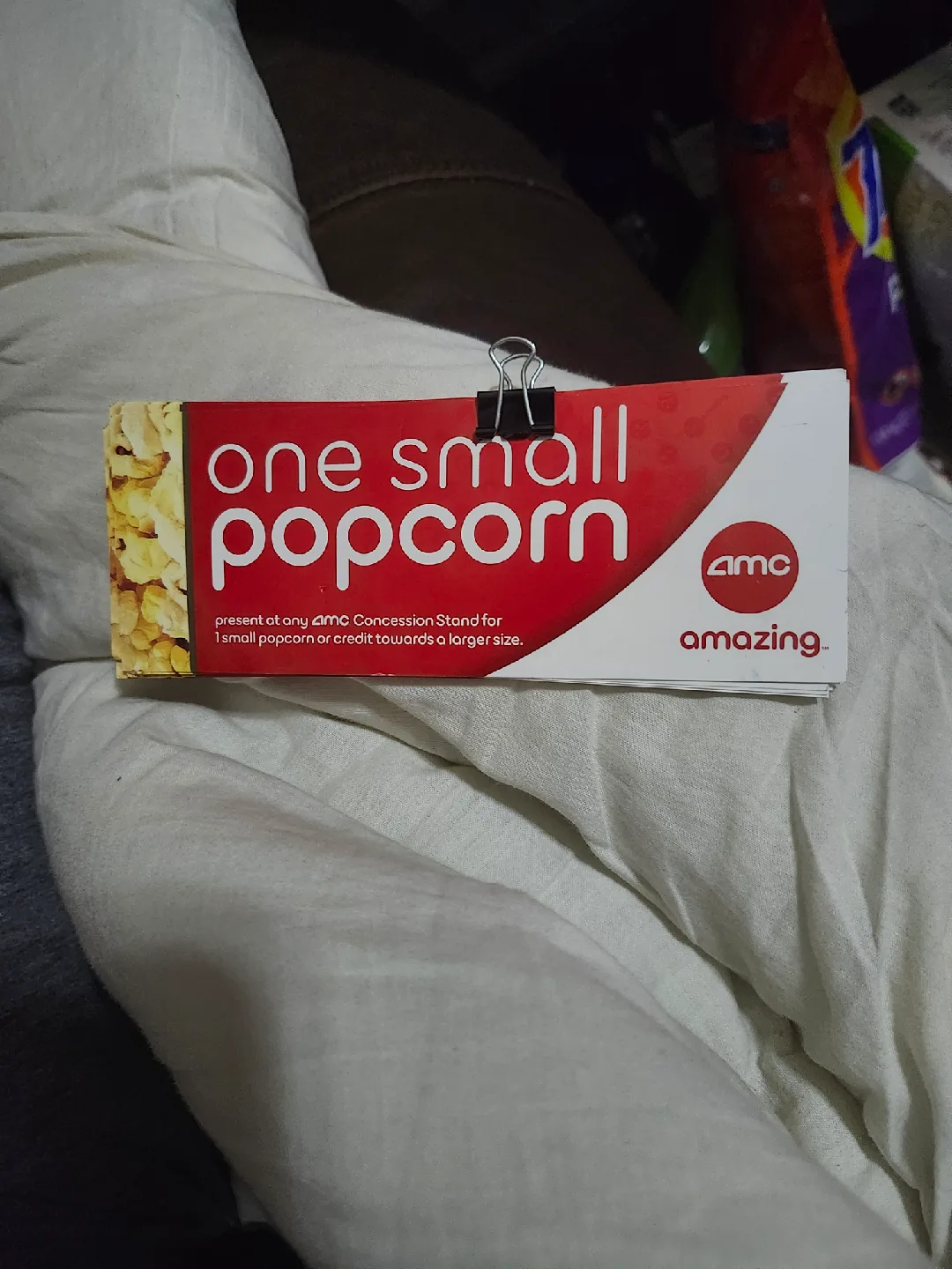 AMC amazing. one small popcorn voucher thumbnail