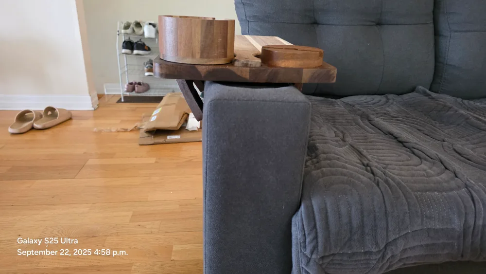 ZenStorage Couch Arm Table 4-in-1 Wood Sofa Tray image indicator(8)