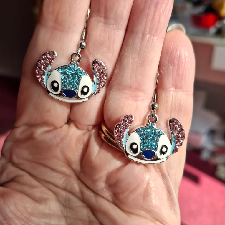 Disney Sparkly Stitch Earrings image indicator(2)