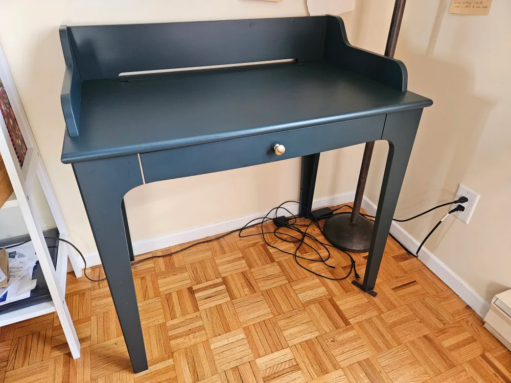 Blue-green Desk with Drawer