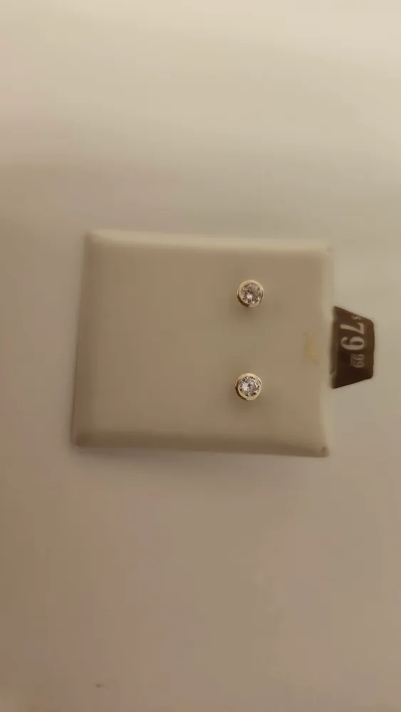 14K Gold Stud Earrings - New on Card image indicator(3)