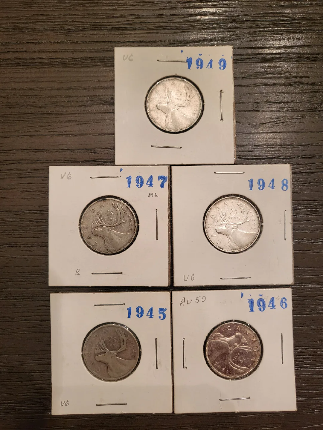 Vintage Canadian Quarters (1945-1949) image indicator(3)