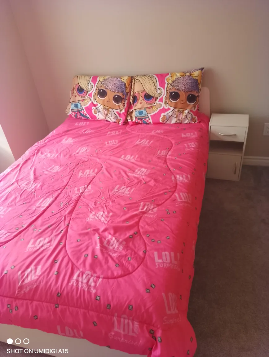 Ikea full/double bed with small night table thumbnail