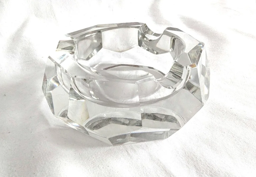 Chunky Cut Glass Ashtray ~ Hexagonal image indicator(7)