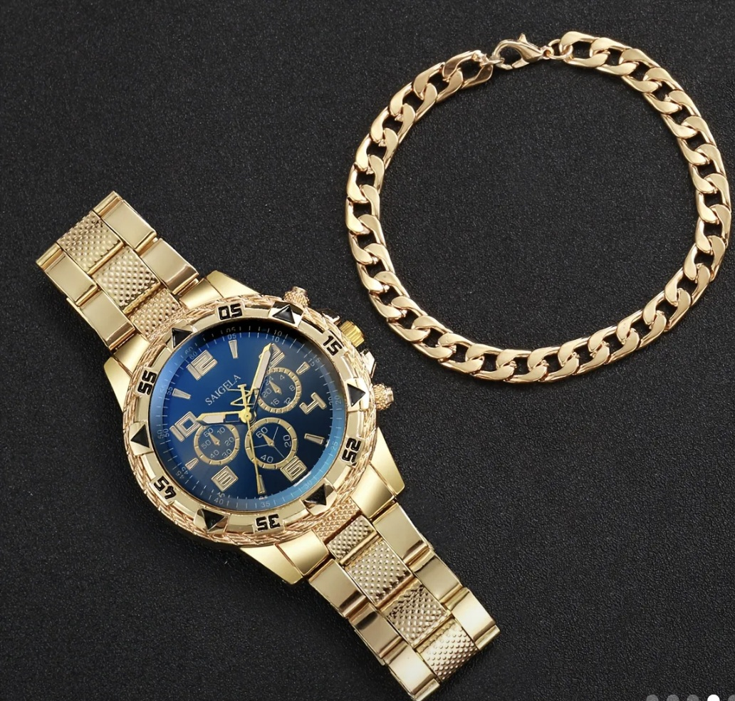 Saigela Gold Watch & Bracelet Set - photo 3