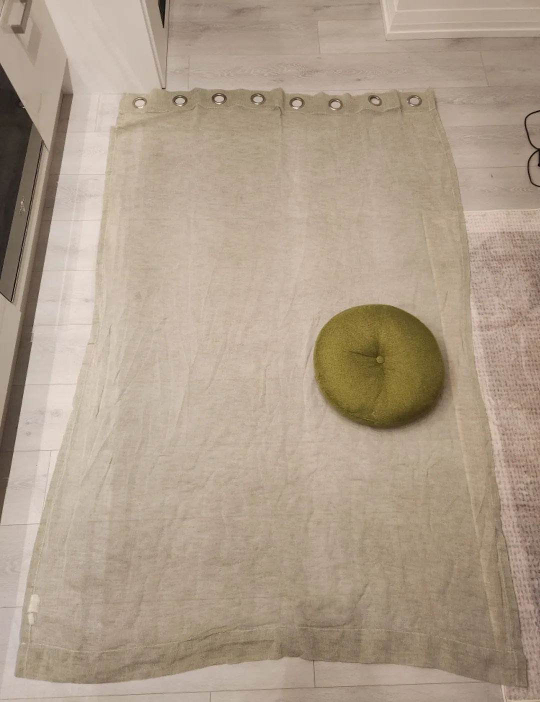 💚sheer green linen curtains 48"×76" 💚 image indicator(2)