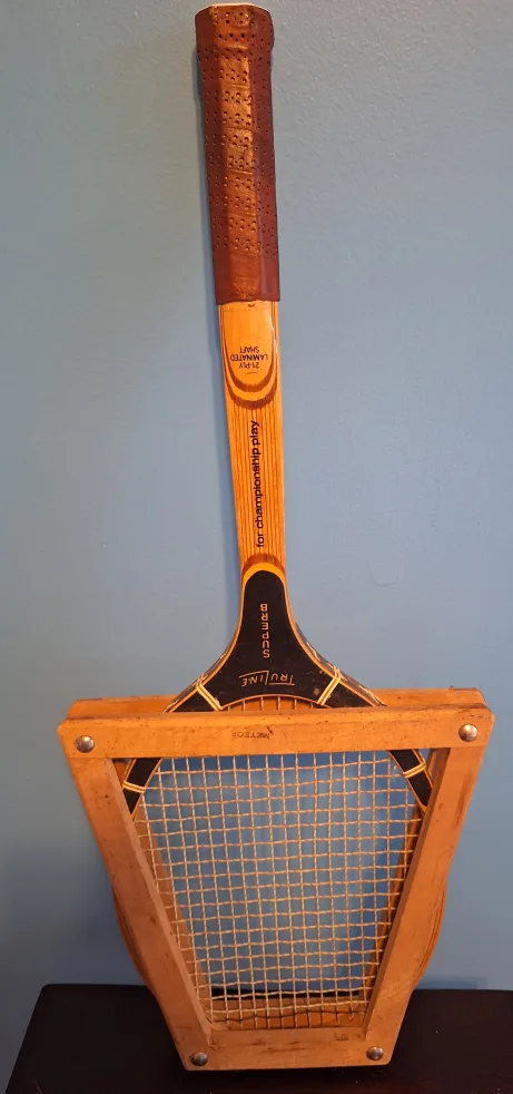 Vintage Wooden Truline Superb Meteor Tennis Racket thumbnail