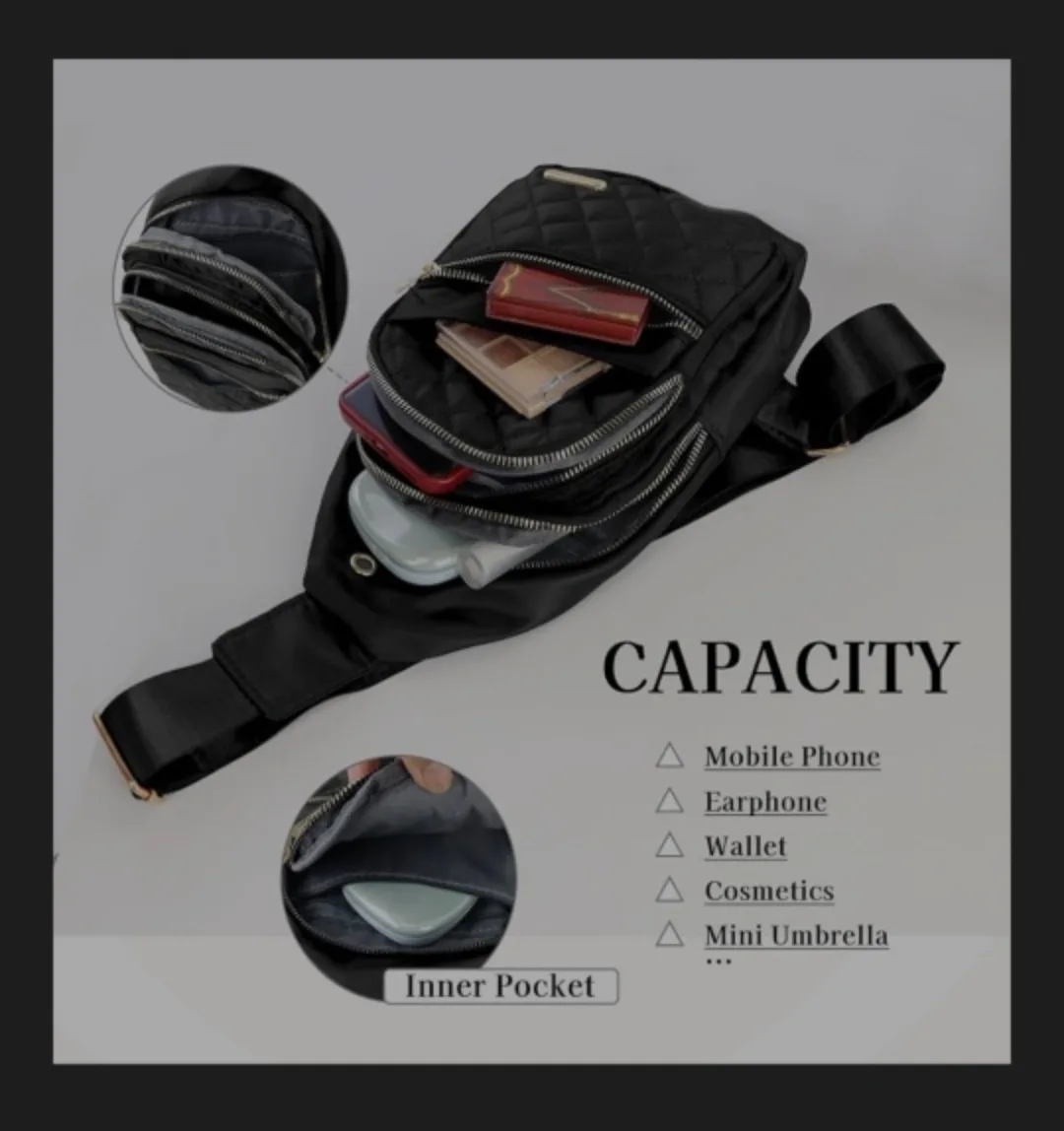 Black Sling Backpack (from Amazon) image indicator(4)