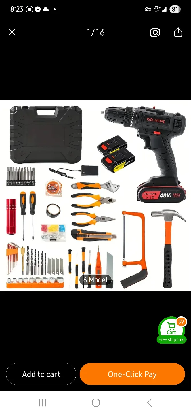 NEW 48VF MAX Cordless Drill Combo Kit 🪛 image indicator(2)