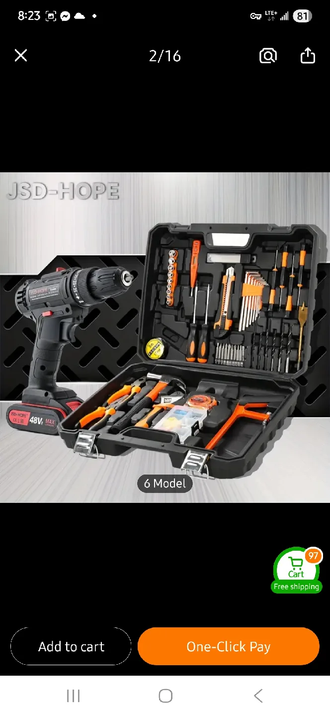 NEW 48VF MAX Cordless Drill Combo Kit 🪛 image indicator(3)
