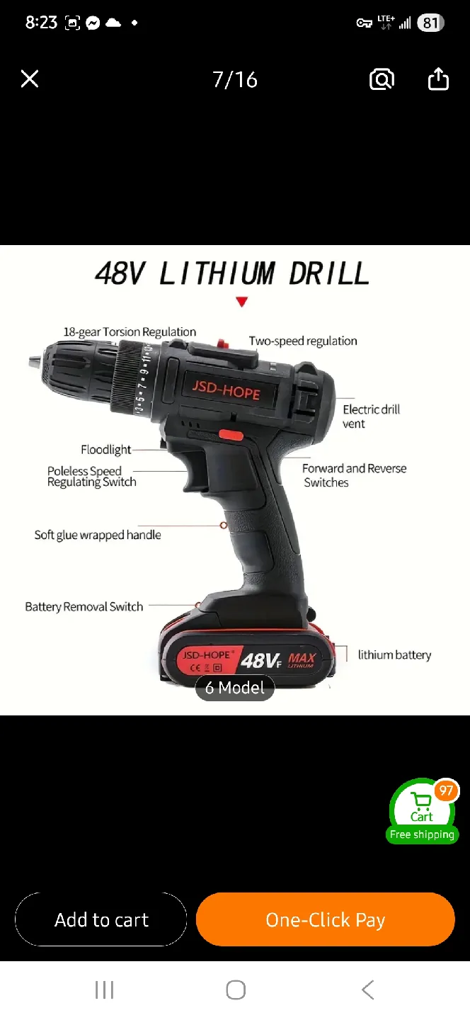 NEW 48VF MAX Cordless Drill Combo Kit 🪛 image indicator(7)