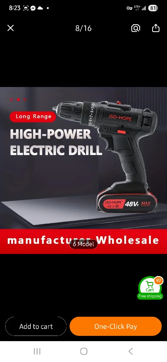 NEW 48VF MAX Cordless Drill Combo Kit 🪛 image indicator(8)