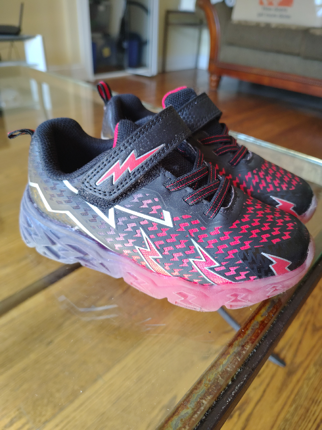 Skechers Kids' Black/Red Light-Up Sneakers - photo 2