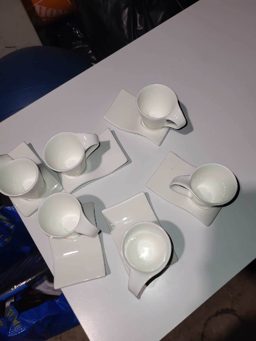 Modern Espresso Cups & Saucers - Set of 6