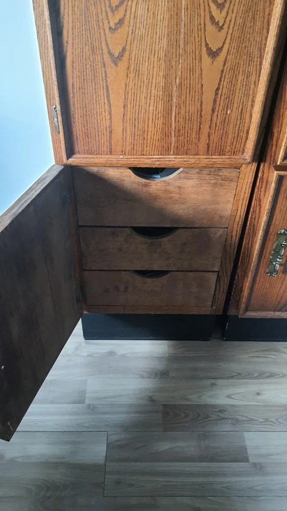 Wooden Wardrobe with Doors and Drawers image indicator(4)