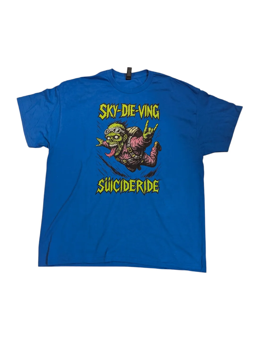 🔥NEW MENS XL Skydiving T-Shirt Parachute  Skydiver Zombie