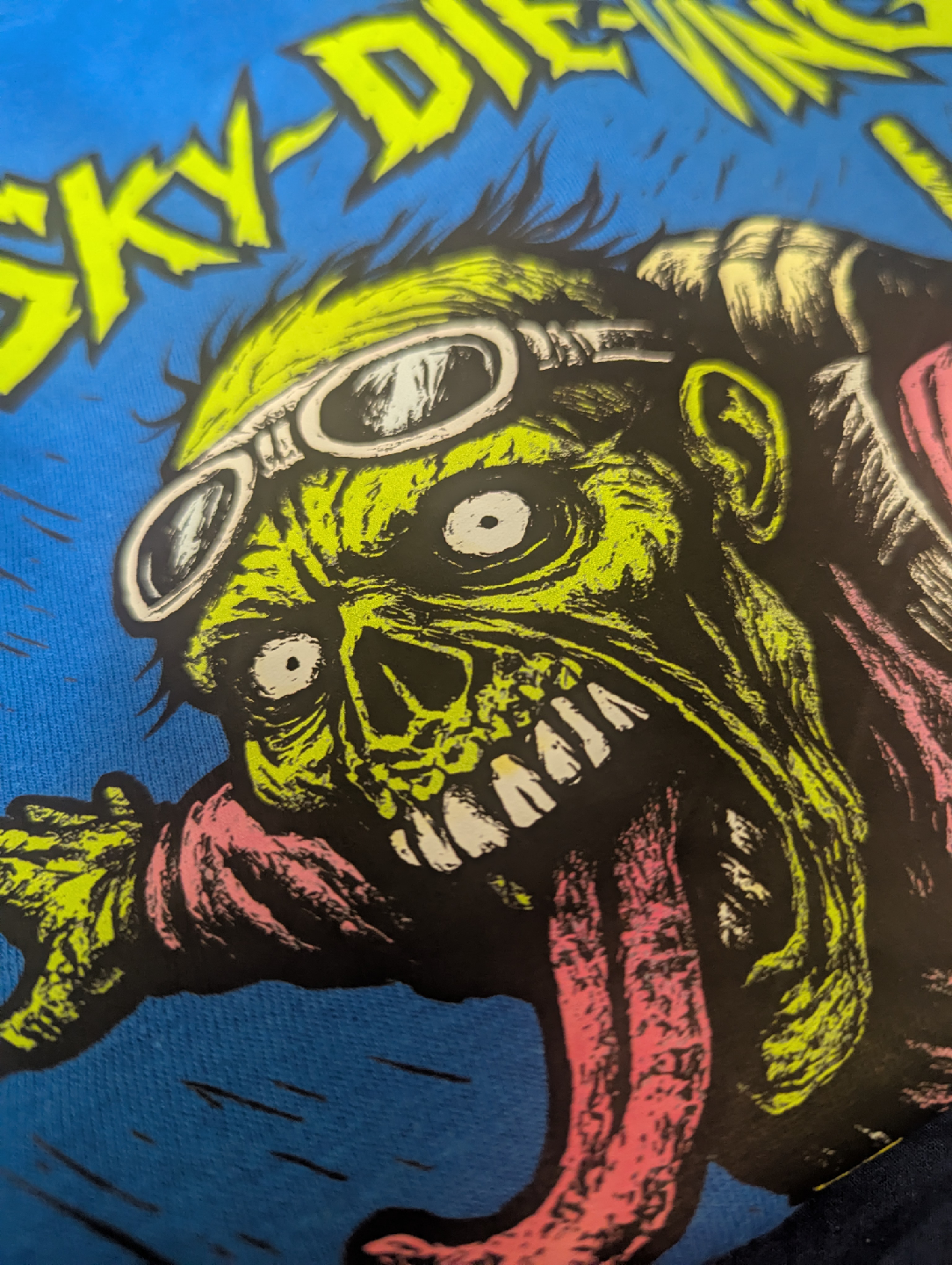 🔥NEW MENS XL Skydiving T-Shirt Parachute  Skydiver Zombie - photo 4