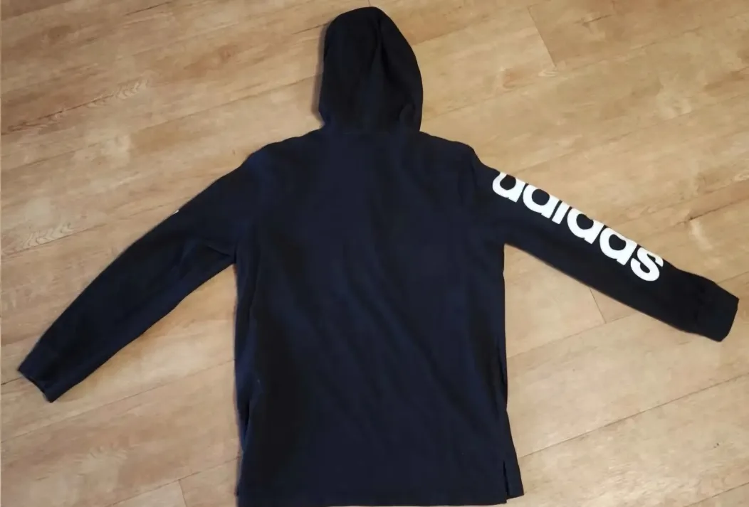 Adidas Black Long Sleeve Hoodie - Size L image indicator(2)
