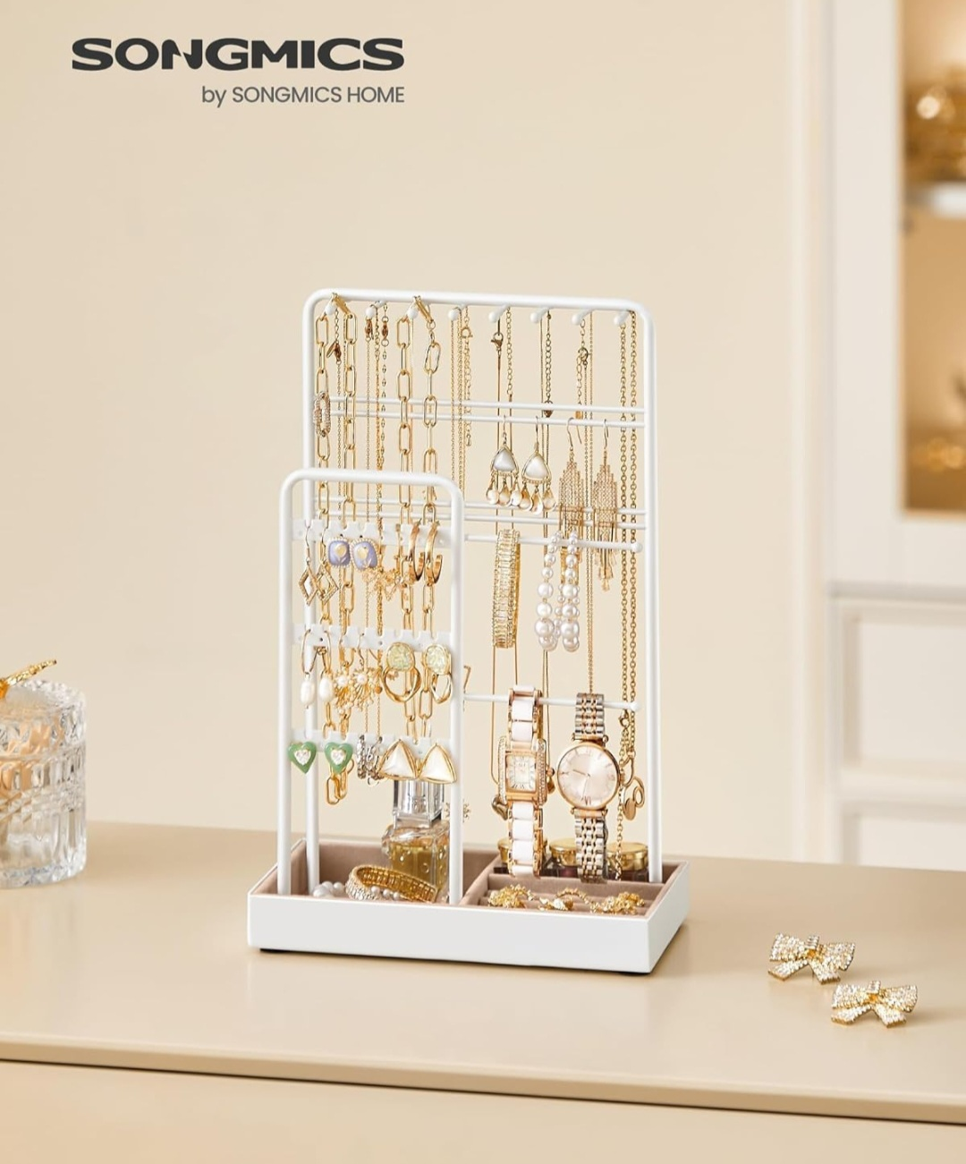 SONGMICS White Jewelry Organizer Stand - photo 2