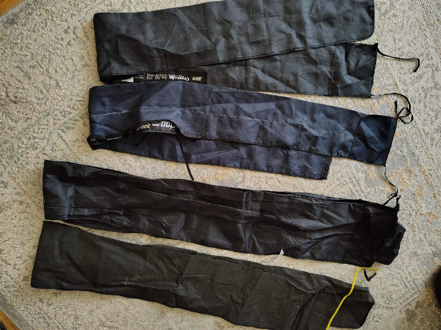 Set of 4 Fishing Rod Sleeves / Pouches - all 4 for $30