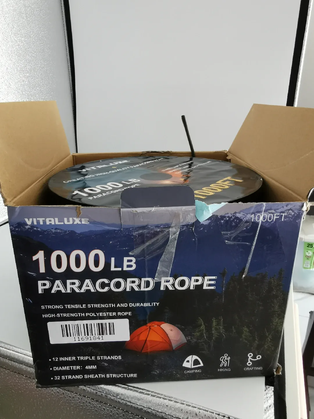 VITALUXE 1000lb Paracord Rope - Army Green, 1000ft image indicator(3)