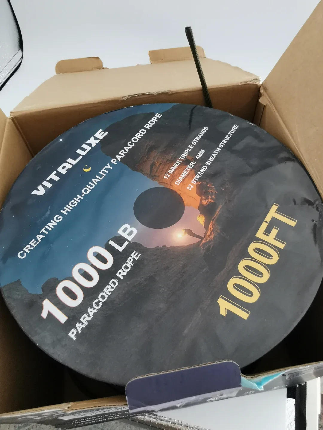 VITALUXE 1000lb Paracord Rope - Army Green, 1000ft image indicator(4)