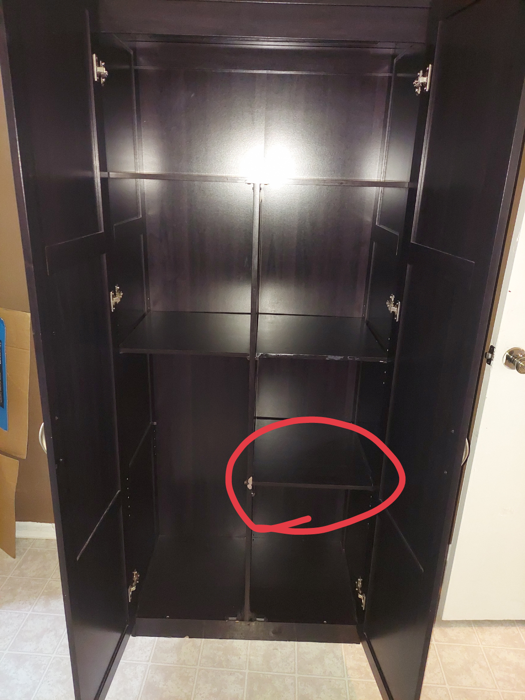 Dark Brown Wardrobe Cabinet - photo 2