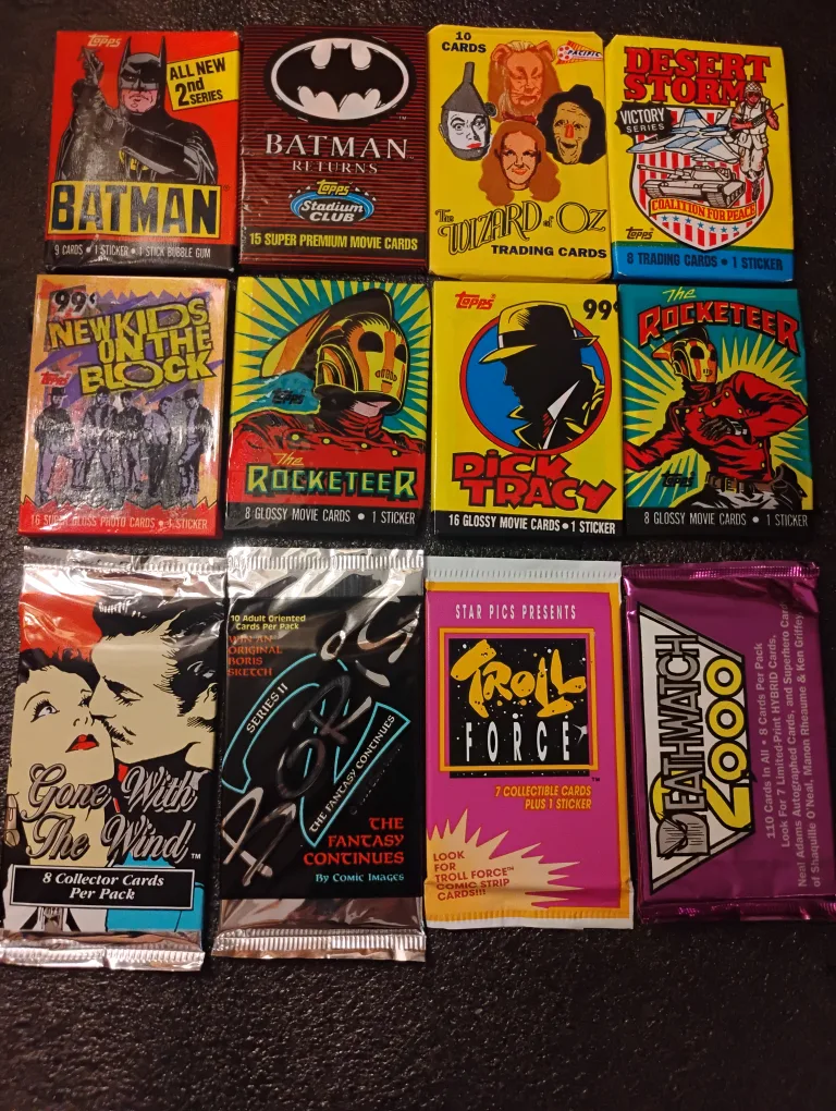 Vintage Trading Card Packs: Batman, Wizard of Oz, and More!