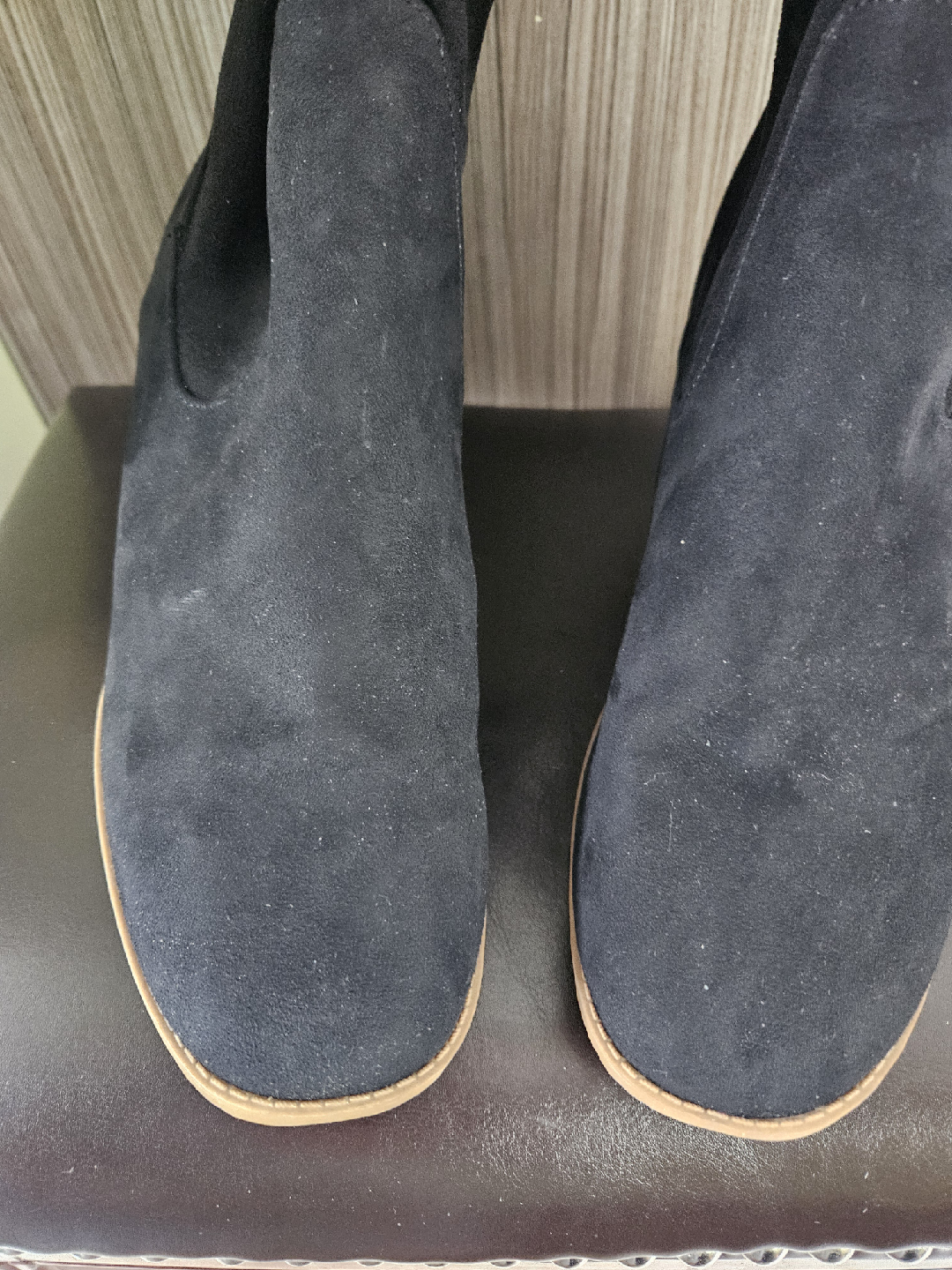 Sun + Stone Black Suede Ankle Boots - Size 10 - photo 3