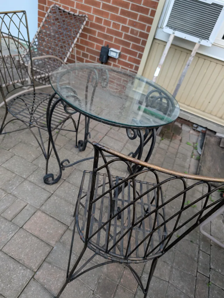 Patio Table and Chairs - Wrought Iron Style image indicator(4)