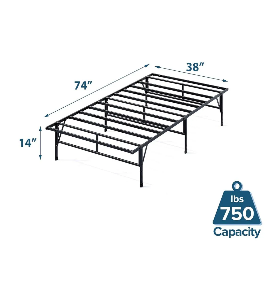 Jaxpety HG61A0743 Bed Frame - Twin Size image indicator(2)