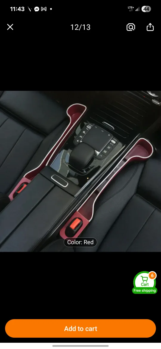 Car Seat Gap Organizer - Red, pick Scarborough or oshawa thumbnail
