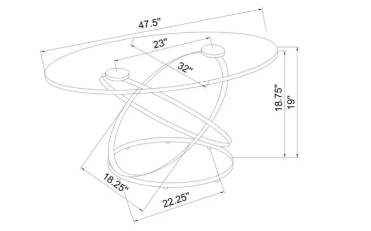 Oval Glass & Chrome Coffee Table image indicator(2)