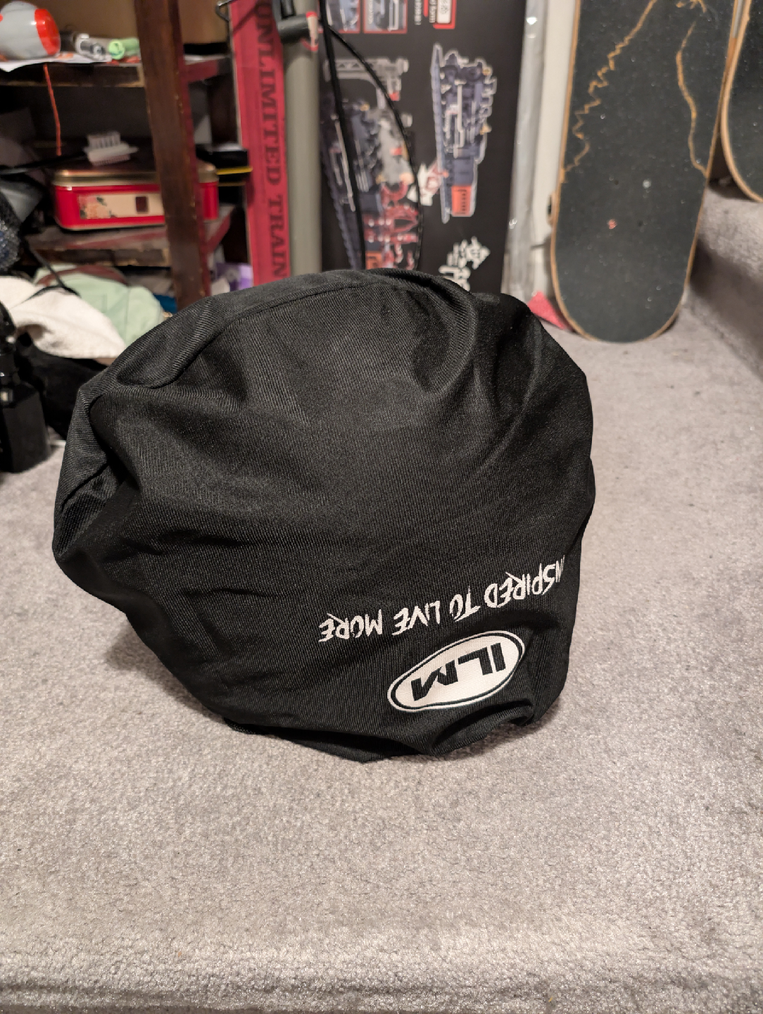 ILM Matte Black Motorcycle Helmet Size 55-58