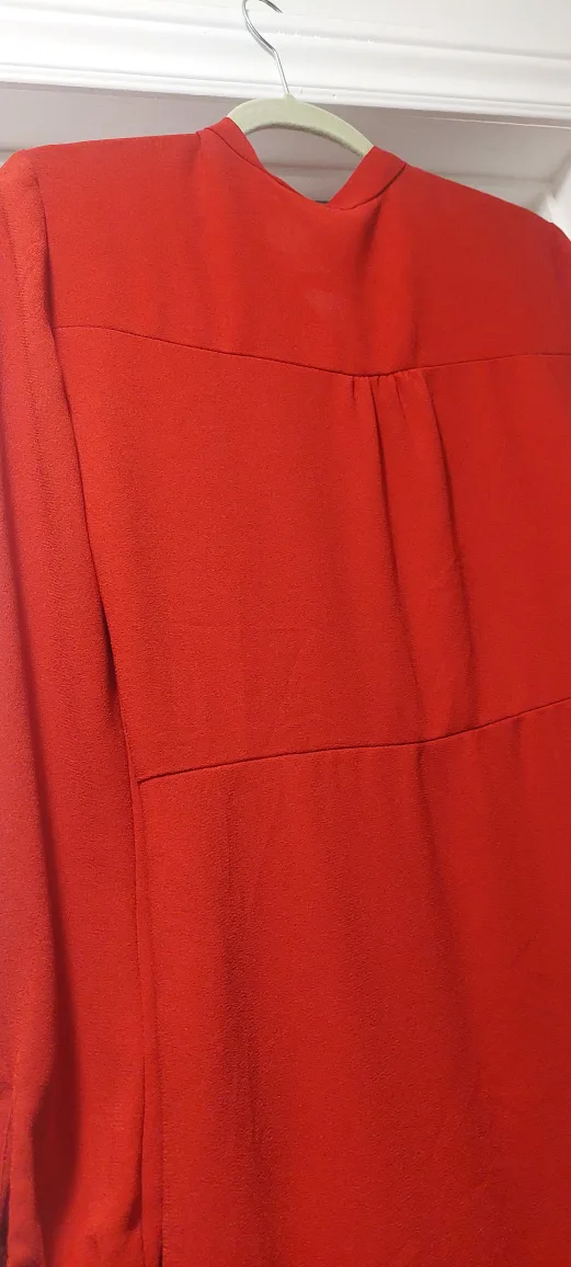 NEW  Zara Red Long Sleeve Dress - Size L image indicator(8)